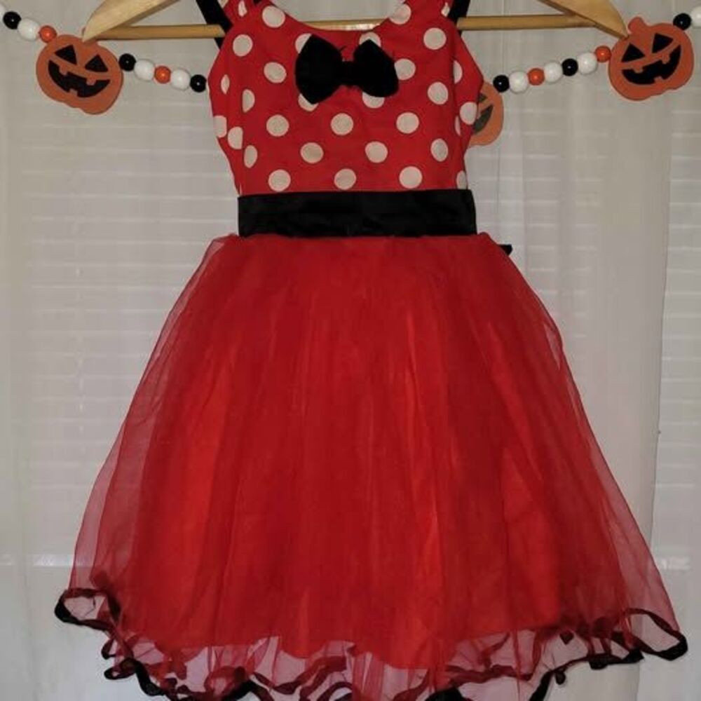 Minnie Mouse Dress Toddler Size 2-3 Years Red Tutu